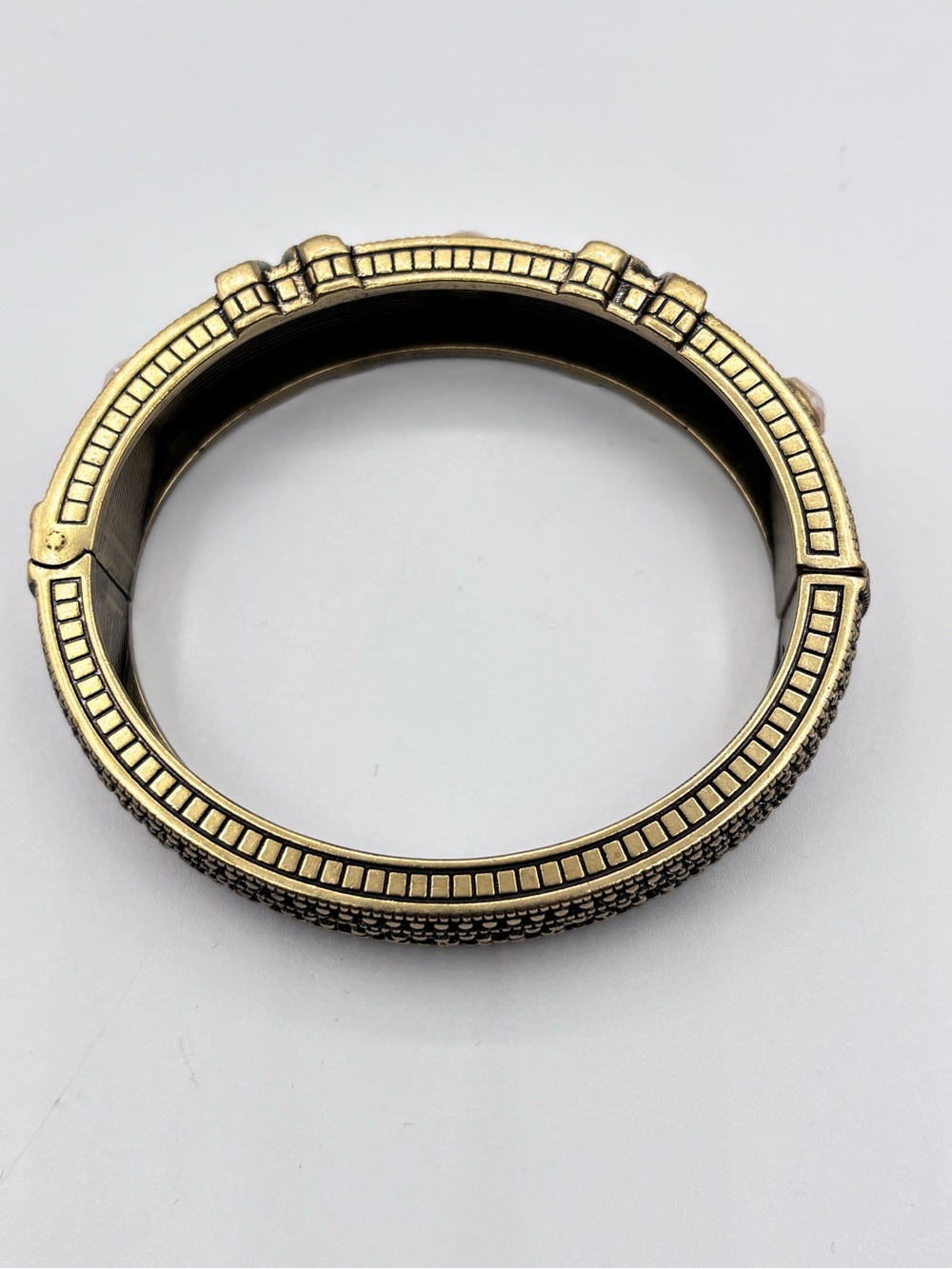 Heidi Daus Conscious Coupling Cuff Single Hinge Bangle in Champagne - Picture 7 of 11
